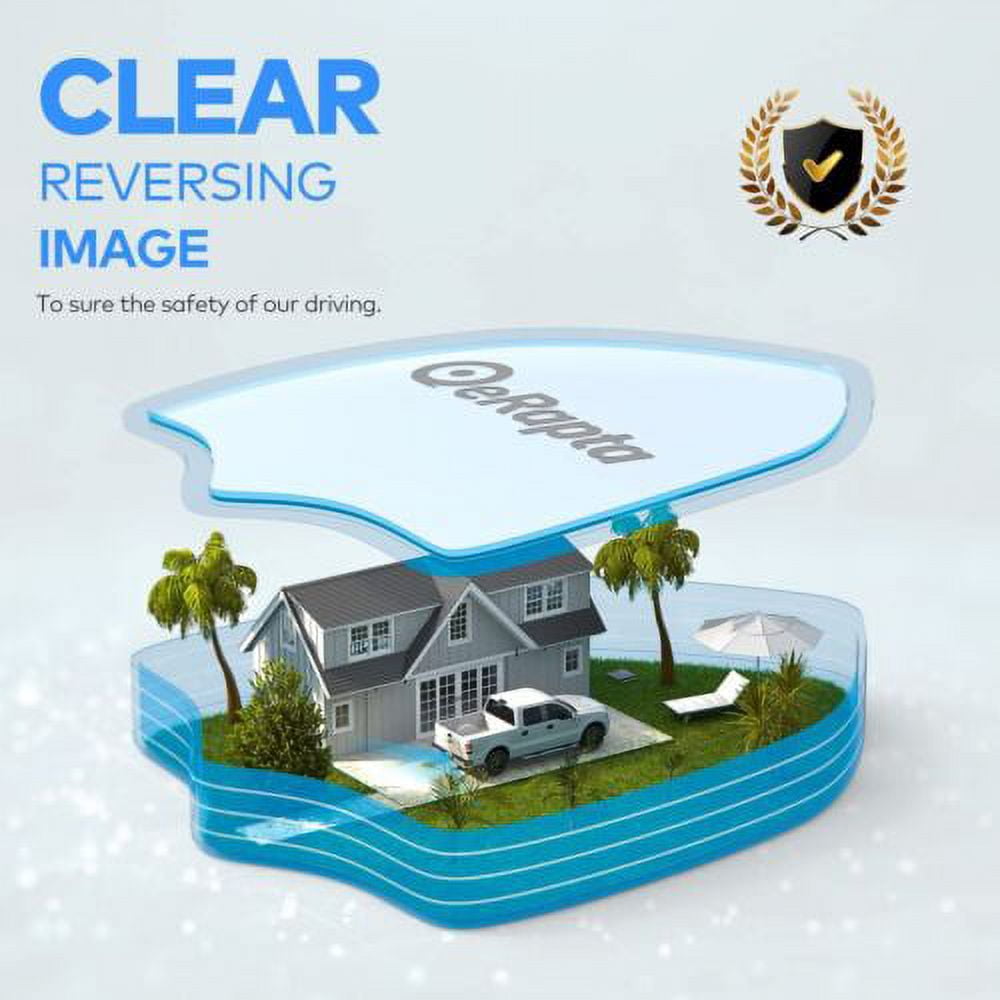 eRapta ERT01 HD Backup Camera for Car, Rear View Camera License Plate Reverse Camera for Truck Trailer SUV Pickup Universal Vehicles 149° Wide Angle Crystal Night Vision 9 Level Waterproof