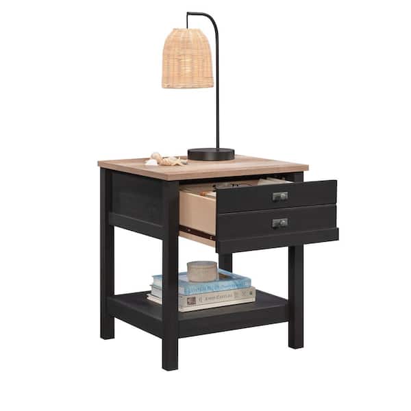 Cottage Road 1-Drawer Raven Oak Nightstand 24.055 in. x 21.181 in. x 19.449 in.