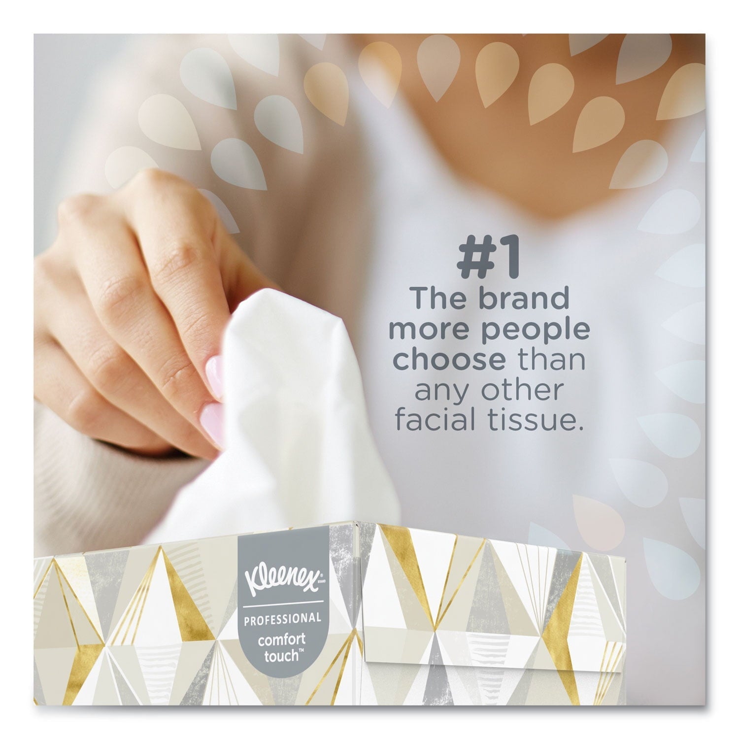 Kleenex White Facial Tissue, 2-Ply, 125 Sheets/Box, 12 Boxes/Carton -KCC03076