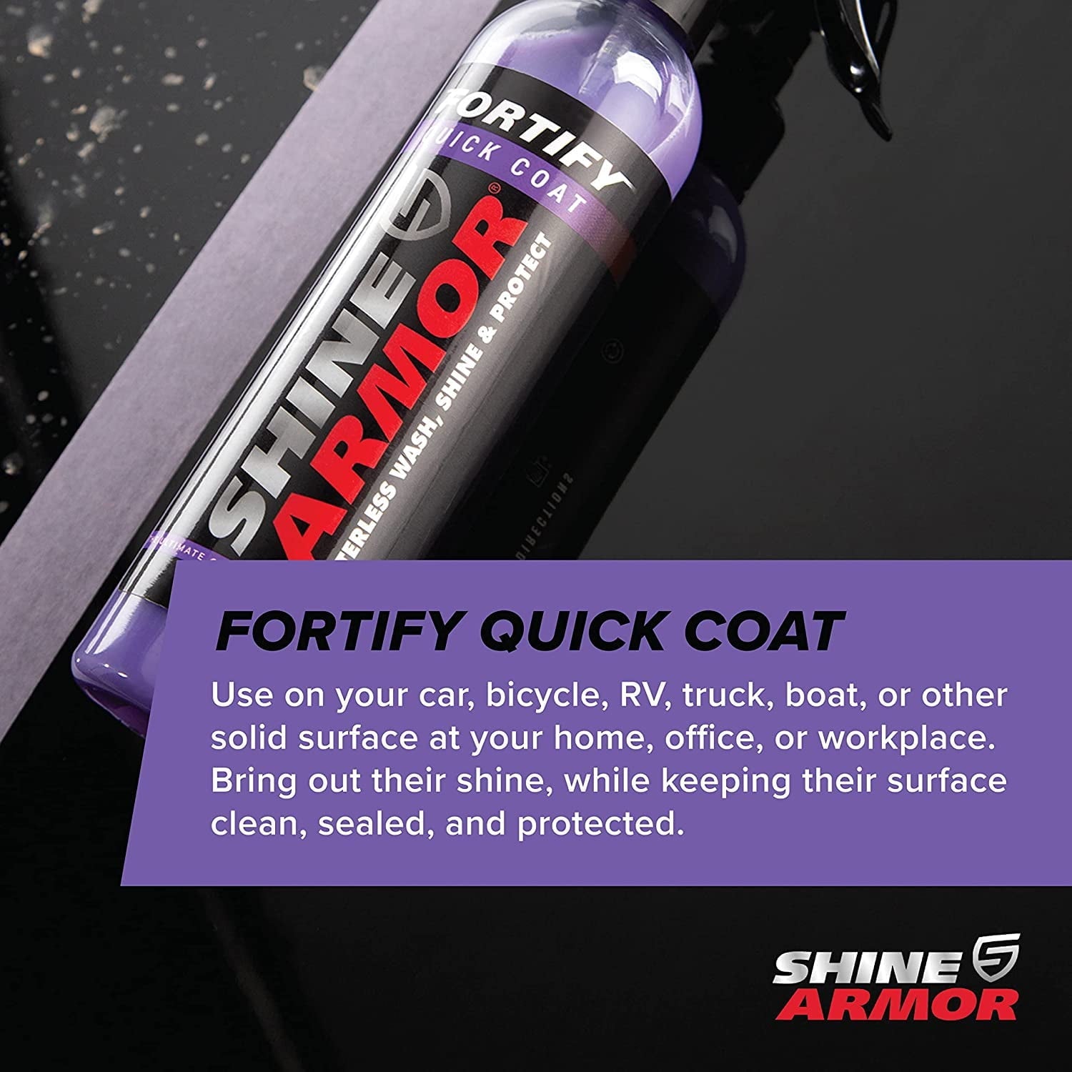 Shine Armor Hydrophobic Ceramic Car Coating Fortify Quick Coat 6.4 oz.