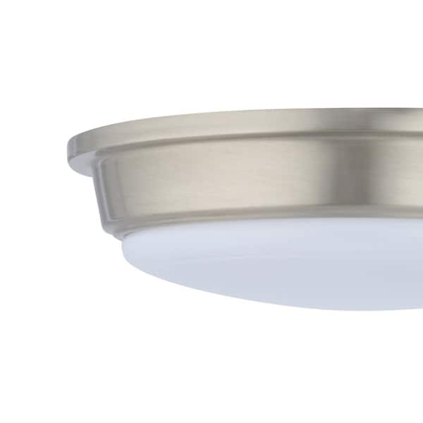 Savannah 13 in. Brushed Nickel Selectable LED Flush Mount
