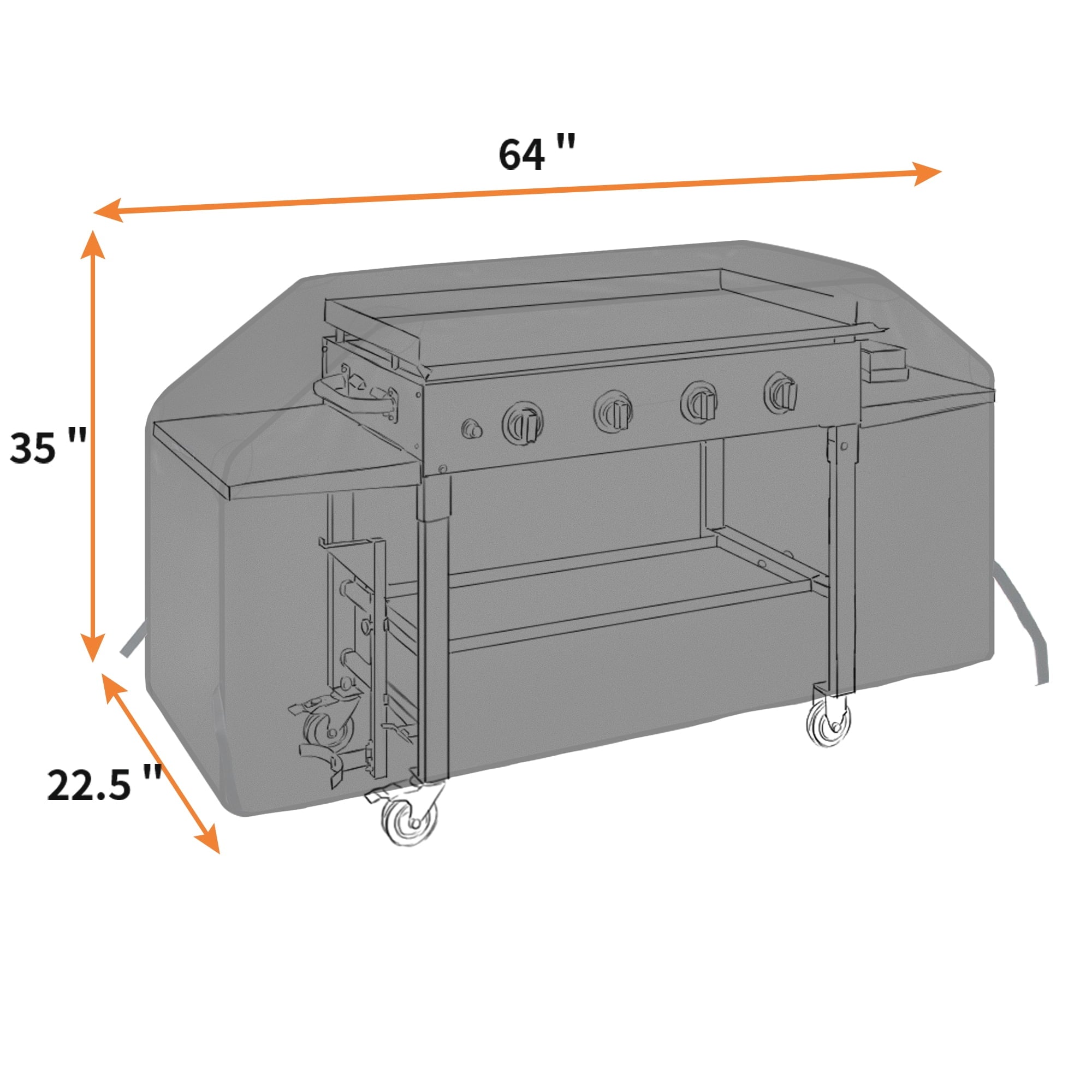 Icover 36 inch Blackstone Griddle Cover, 600D Gas Grill Cover