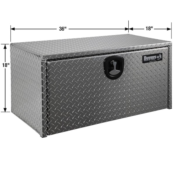 18 in. x 18 in. x 36 in. Diamond Plate Tread Aluminum Underbody Truck Tool Box