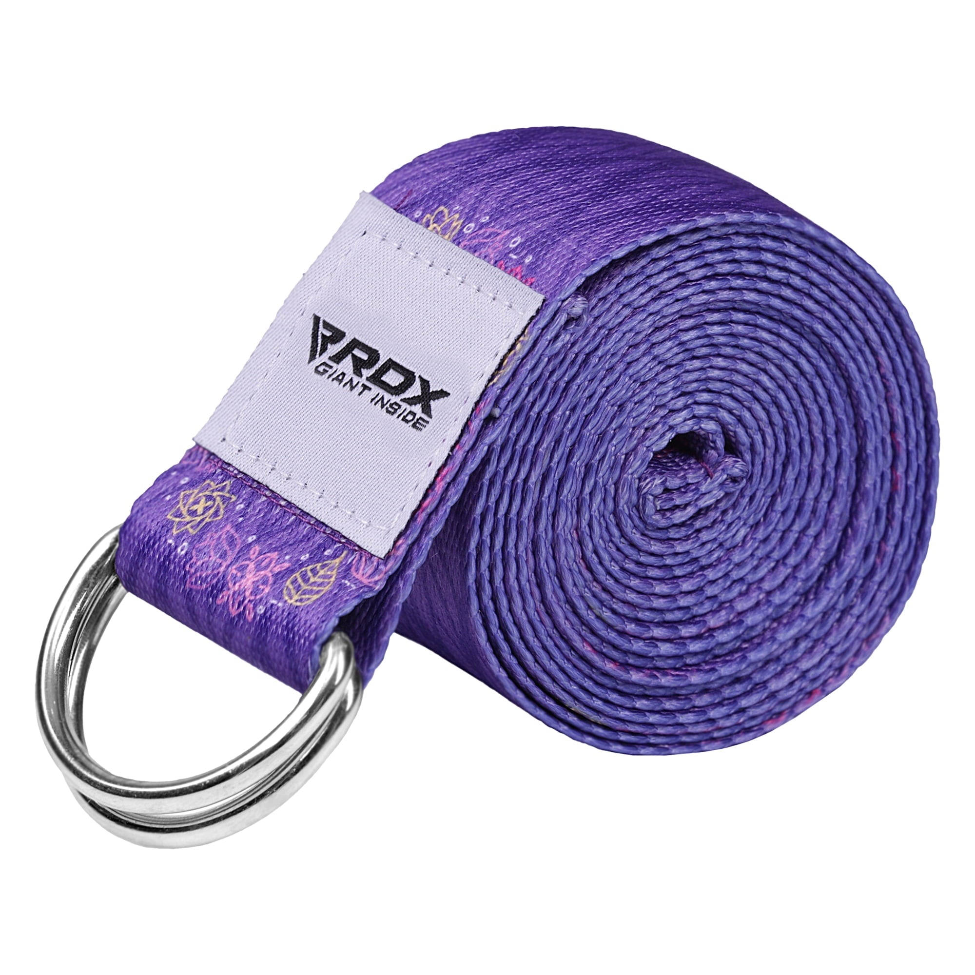 RDX 8ft Yoga Strap with D-Ring Buckle, Durable Polyester Cotton Adjustable Belts for Stretching, F7