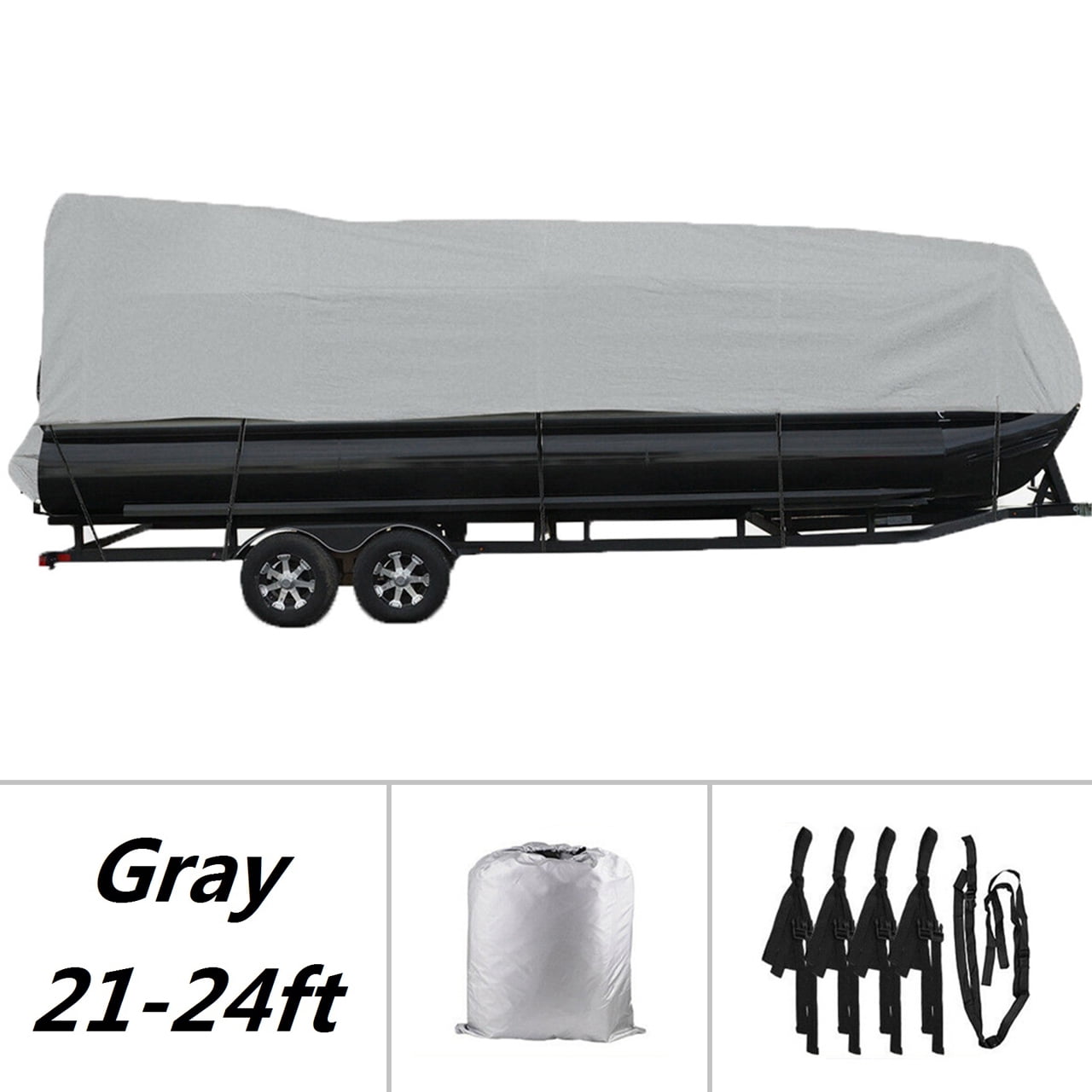Labwork 21-24 Boat Cover Waterproof Trailerable Heavy Duty Pontoon Beam 102
