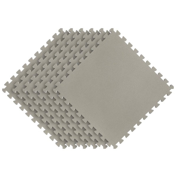 Bohemian Reversible Interlocking Foam Floor Tiles, Khaki 24.8in. x 24.8in. x 0.47in. (6 pack) (24 sq. ft.)