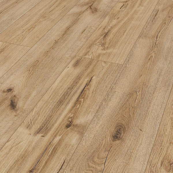 Echols Marsh Oak 12mm T x 7.56 in. W Waterproof Laminate Wood Flooring (15.95 sq. ft./Case)
