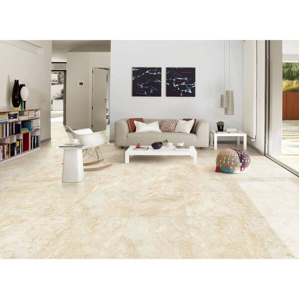Take Home Tile Sample - Isabella Ivory 6 in. x 6 in. Porcelain Paver Tile (0.25 sq. ft.)