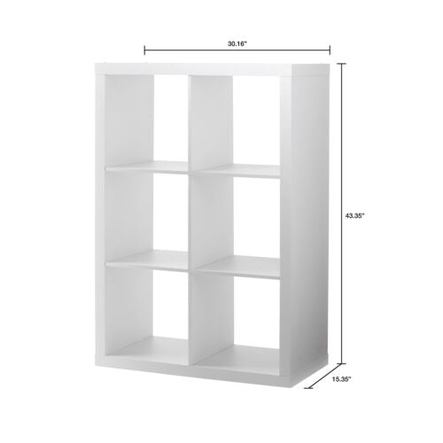 6-Cube Storage Organizer White Texture Better Homes & Gardens