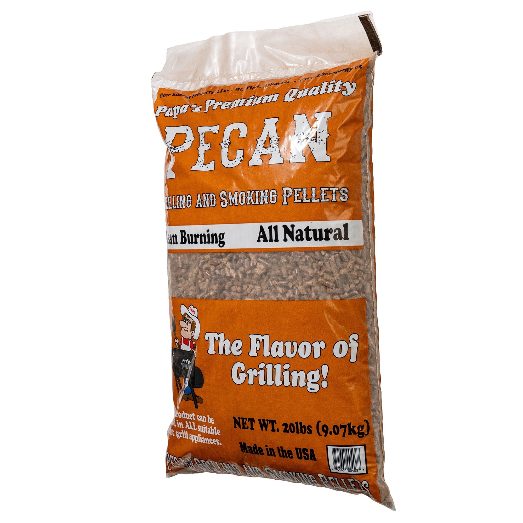 Papa's Premium Hardwood Blend Grill and Smoker Wood Pellets, Pecan, 20 Lbs