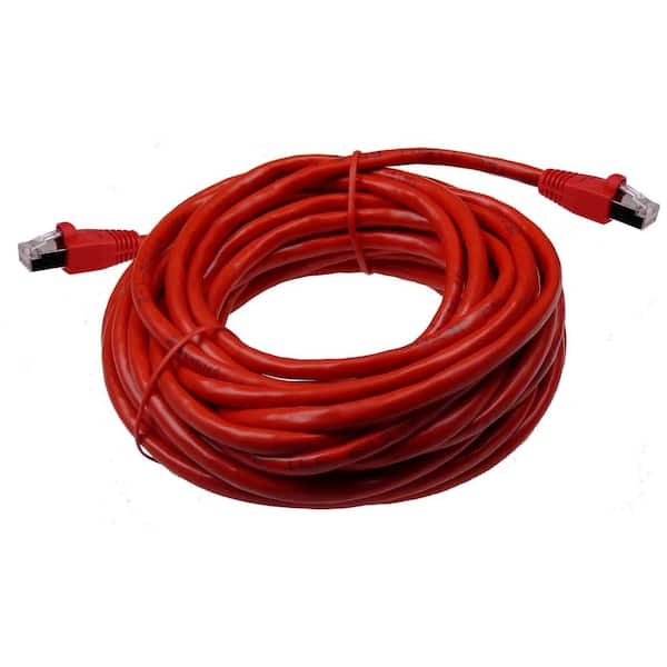 25 ft. Cat6a Snagless Shielded (STP) Network Patch Cable, Red