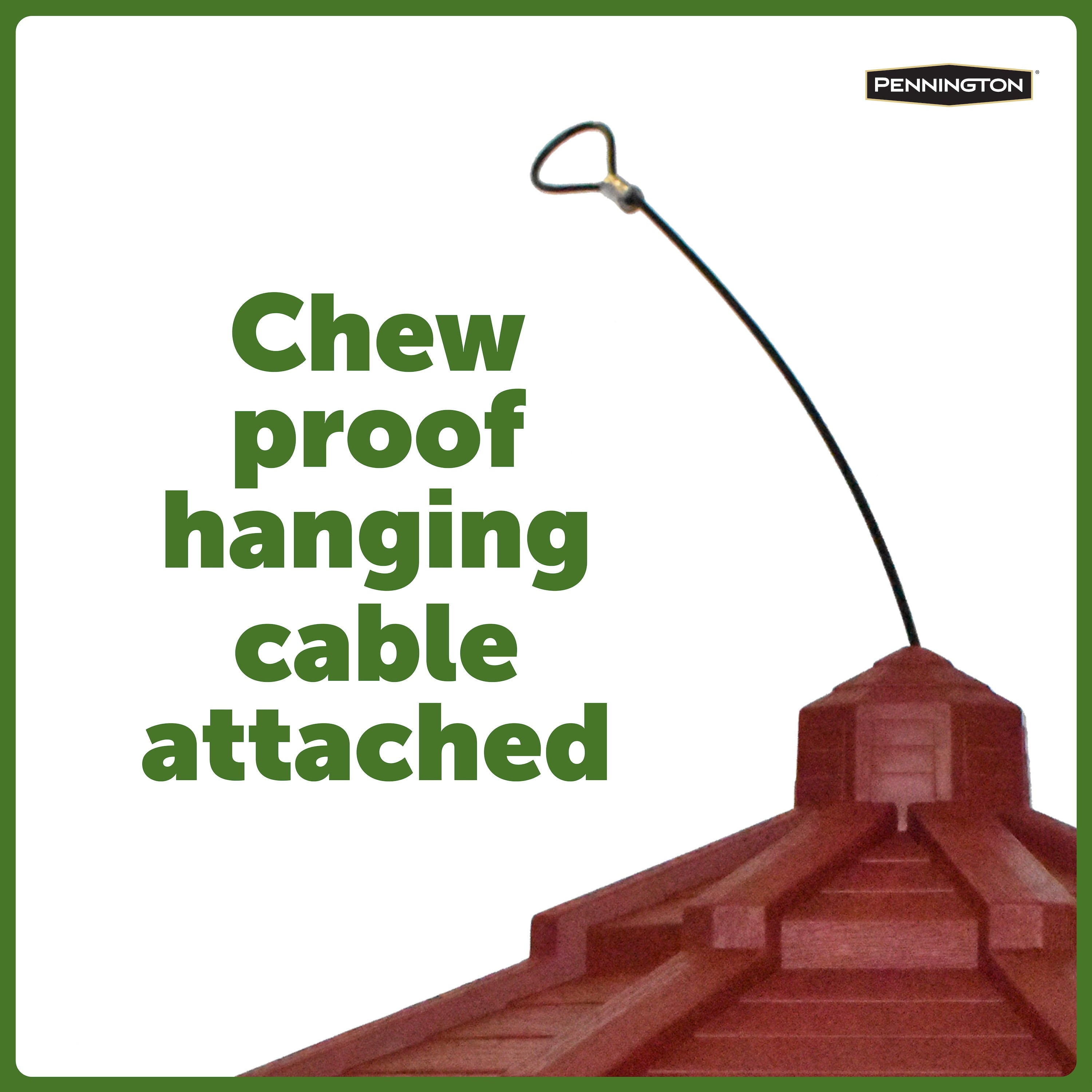 Pennington Red Resin Ecozebo Wild Bird Hopper Feeder, 7 lb. Capacity, 2 Pack