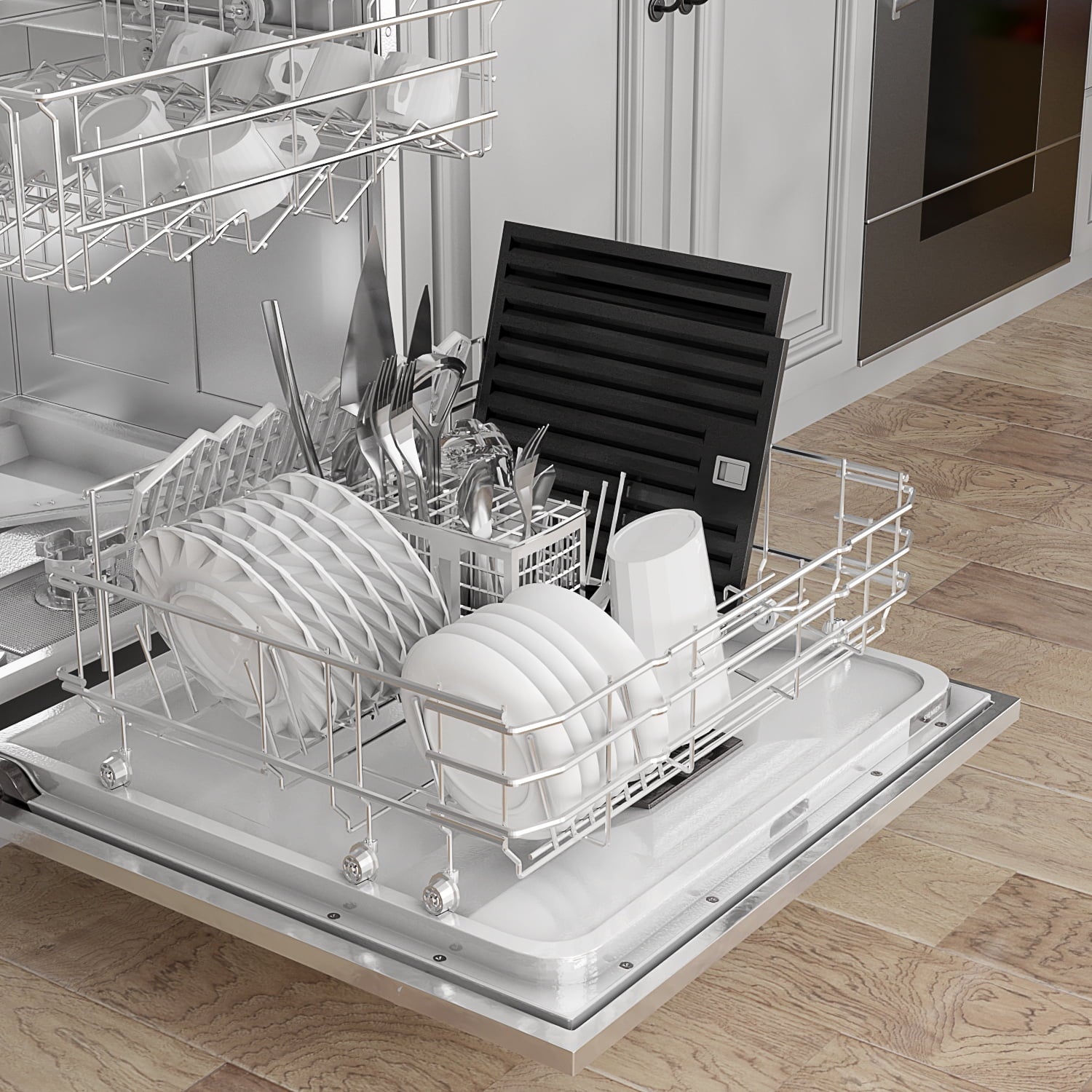 IKTCH 30 inch Black Wall Mount Range Hood, 900 CFM Ducted/Ductless Stainless Steel Vent Hood with Gesture Sensing & Touch Control Switch Panel, 2 Pcs Adjustable Lights(IKP02-30-BSS)