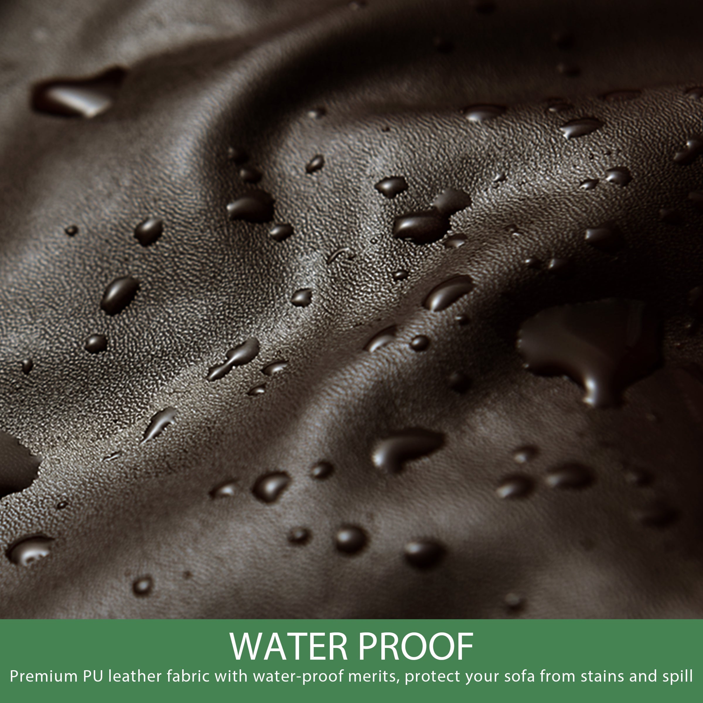 Subrtex Stretchy 1-piece PU Leather Seat Cushion Covers, Sofa, Chocolate