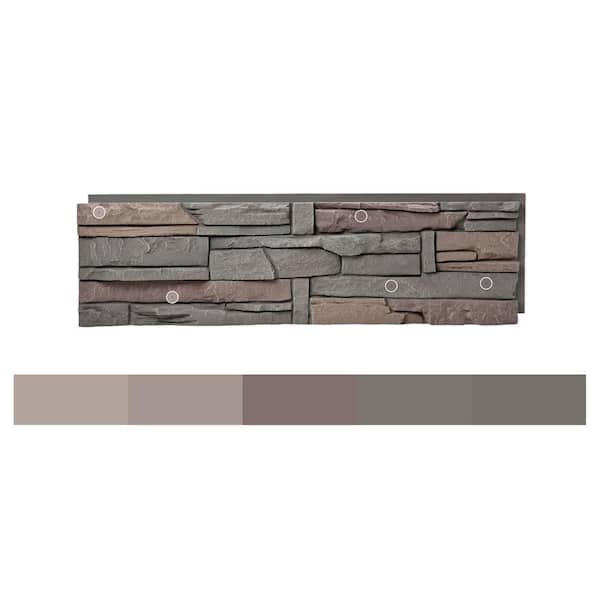 Stacked Stone Keystone 12 in. x 42 in. Faux Stone Siding Panel