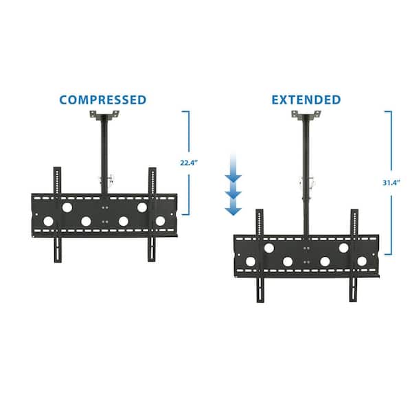 32 in.- 70 in. Full Motion TV Ceiling Mount with 20-Degree Tilt, 175 lbs. Load Capacity