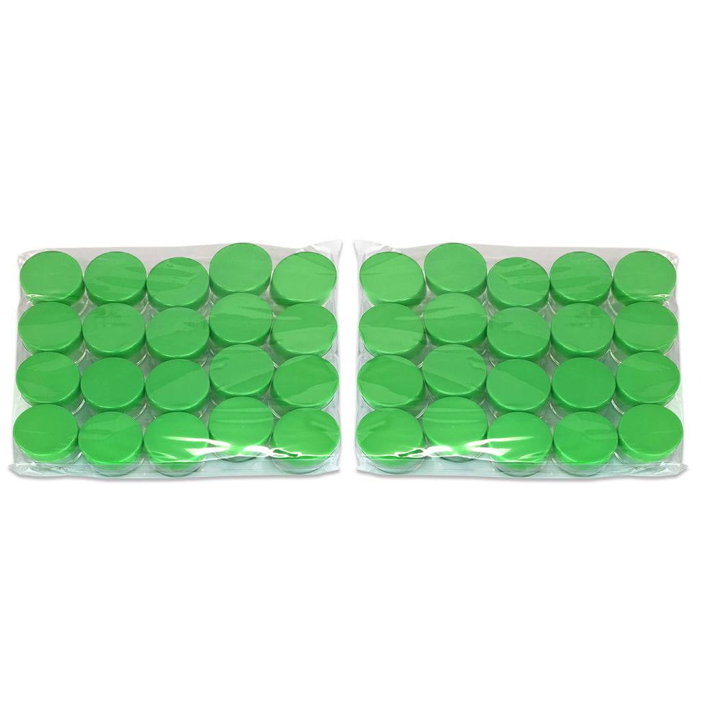 Beauticom 100 Pieces High Quality 10 Gram 10 ml (0.3 oz) Plastic Clear Round Cream Lotion Beauty Sample Jars with Green Lids