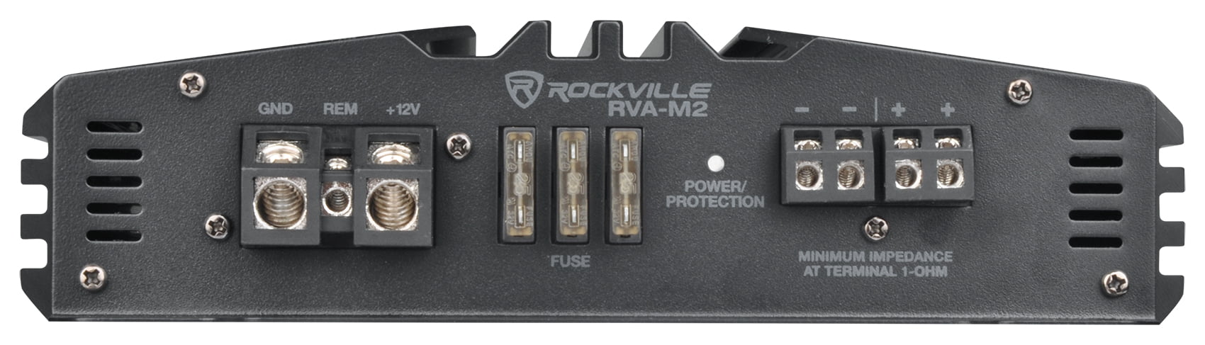 Rockville RVA-M2 2500w Mono 1 Ohm Car Amplifier+Bass Remote+Amp Wire Kit