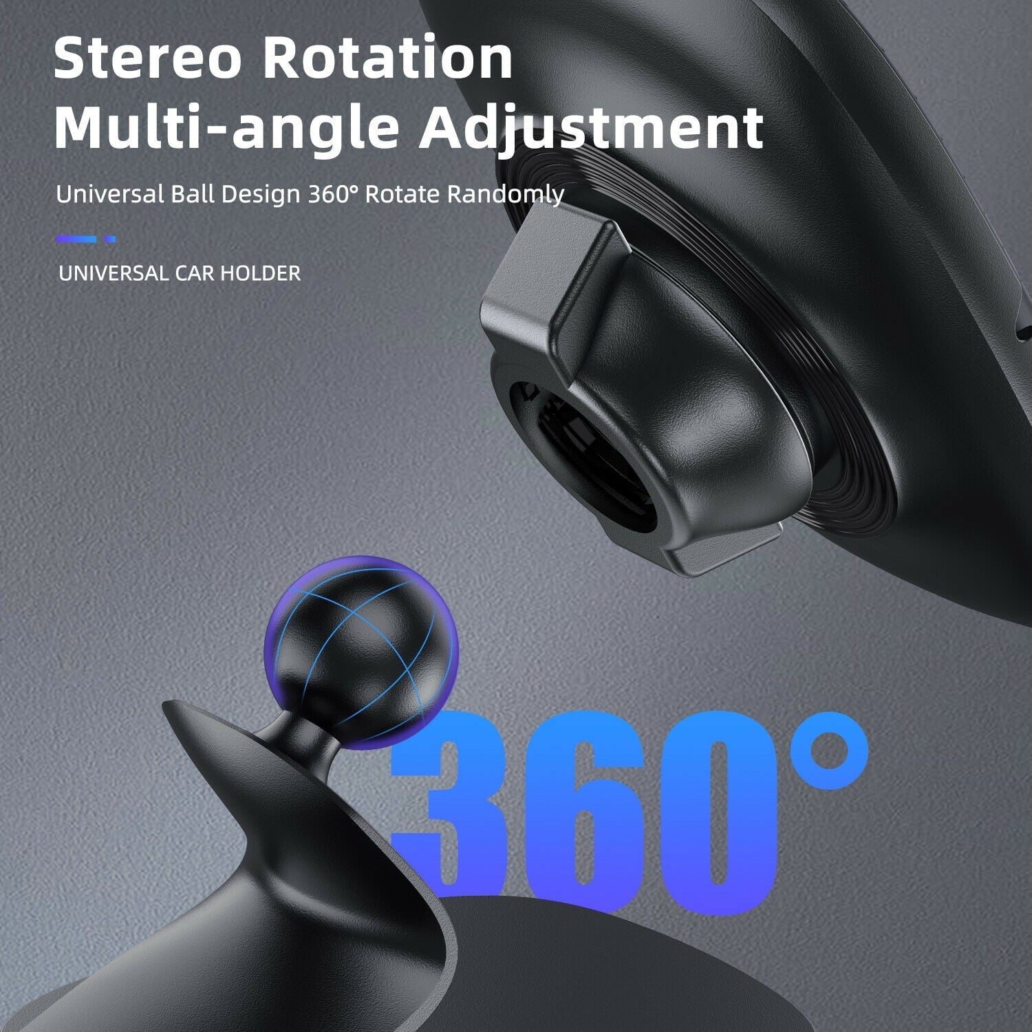 Magnetic Phone Car Mount,Built-in Strong Magnets, 360° Rotation Dashboard Magnetic Car Phone Holder Mount