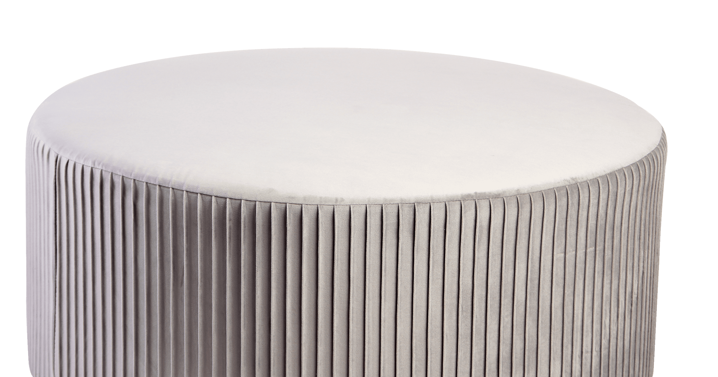 ACEssentials Emerson Round Ottoman in Gray