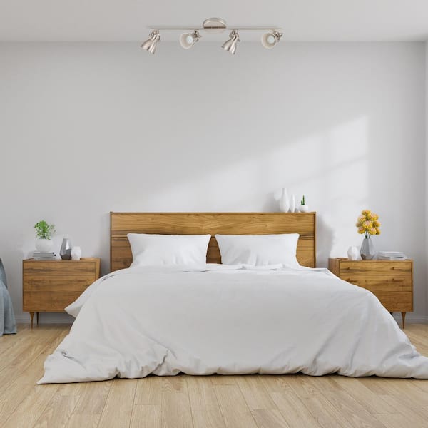 Seras-3 2.5 ft. 4-Light Matte Nickel Fixed Track Lighting Kit