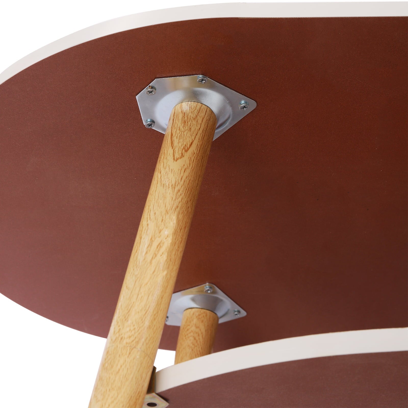 Loyalheartdy Sofa Table Nesting Table White MDF Coffee Table End Desk Non-slip Foot Pad