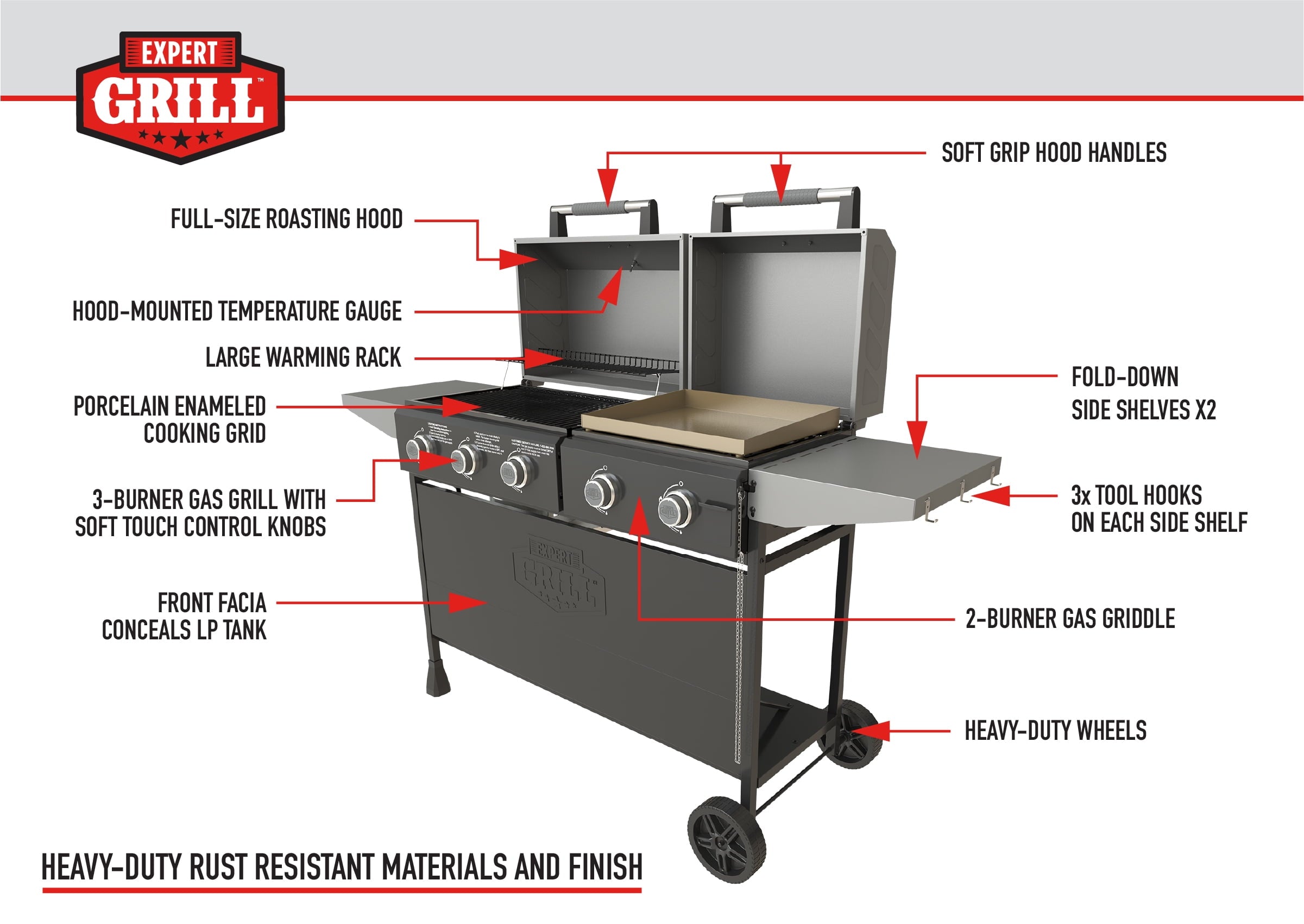 Expert Grill Combo Grill and Griddle