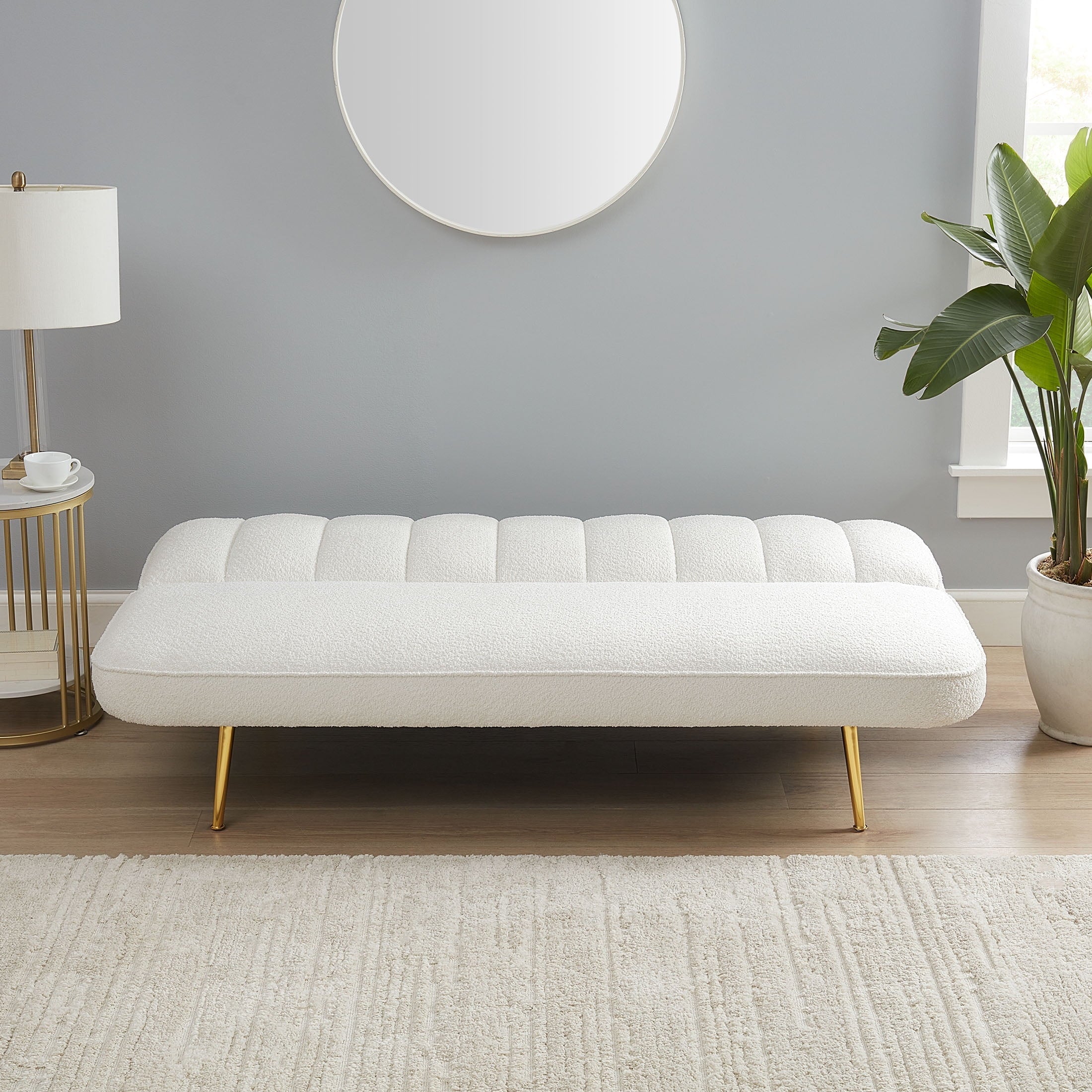 Mainstays Textured Futon With Gold Legs