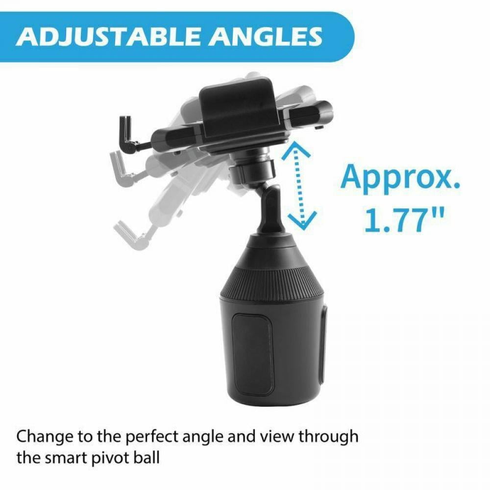 360 Degree Rotatable Adjustable Weather Cup Holder Car Mount Tech Holder for Cell Phone,Black
