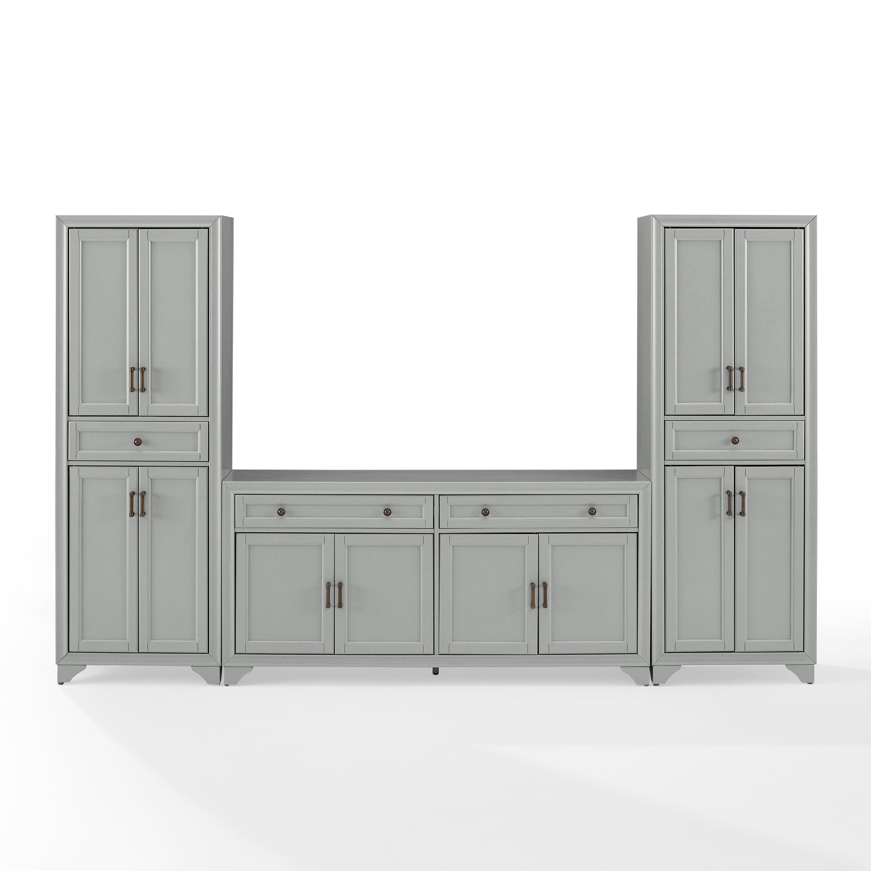 Crosley Tara 3 Piece Sideboard And Pantry Set