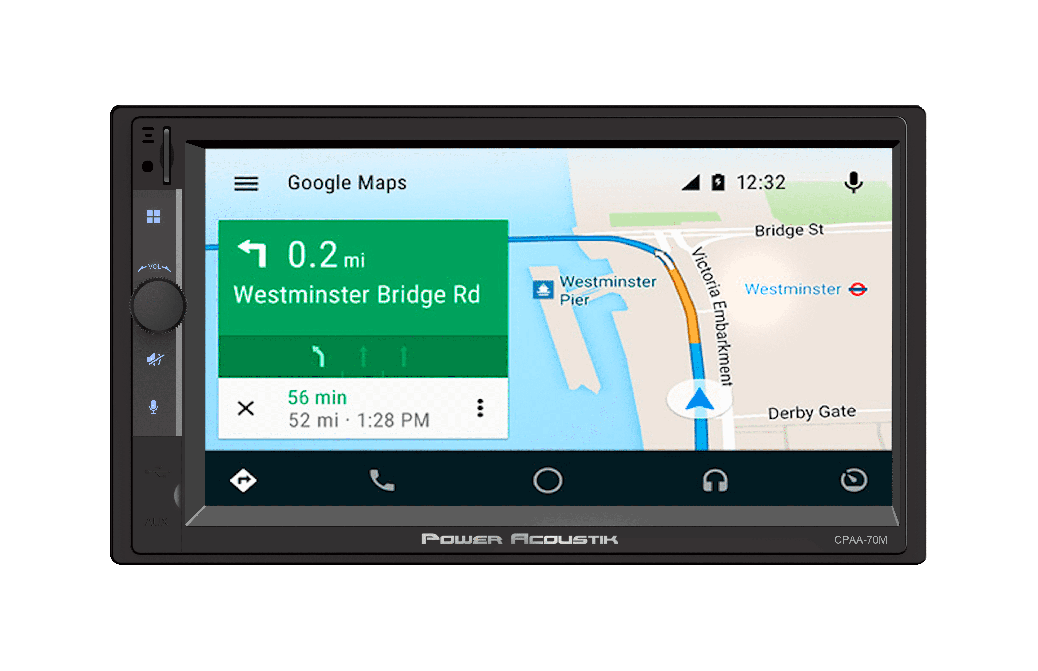 Power Acoustik Car Stereo Combo | Car Play/Android Auto Receiver & (4) 6.5