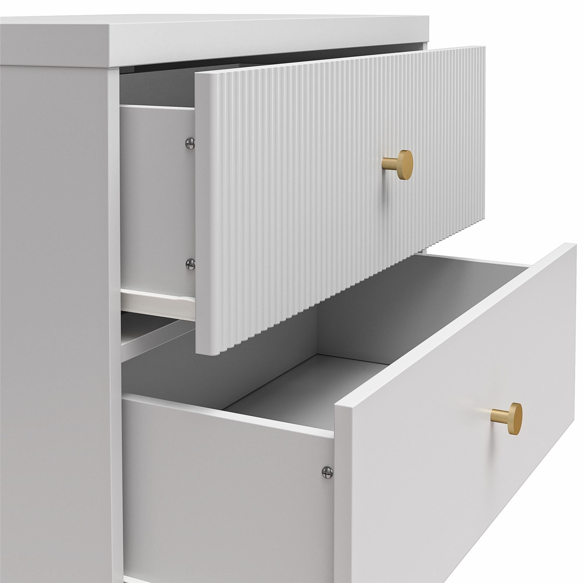 CosmoLiving by Cosmopolitan Elizabeth Nightstand, Dove Gray