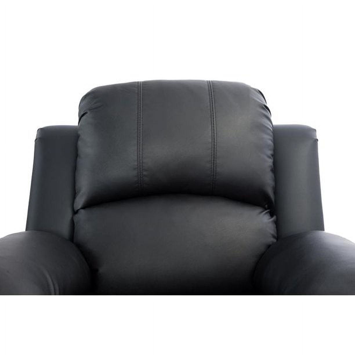 Ainehome Furniture 3-Pieces Recliner Sectional Sofa Set, Reclining Living Room Sofa, Loveseat, Chair (Black, Living Room Set 3+2+1)