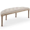 Upholstered Entryway Bench Piano Shoe Ottoman Bench with Fabric Cushion Cover