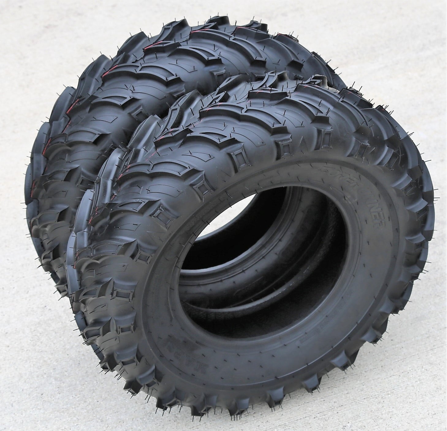 Pair of 2 (TWO) Forerunner Mars B 25x10.00-12 25x10-12 50F 6 Ply MT M/T Mud ATV UTV Tires