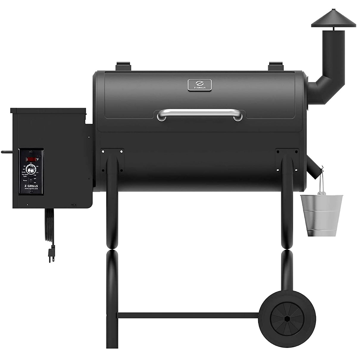 GRILLS ZPG-550B 560 sq. in. Wood Pellet Grill and Smoker 8-in-1 BBQ Black