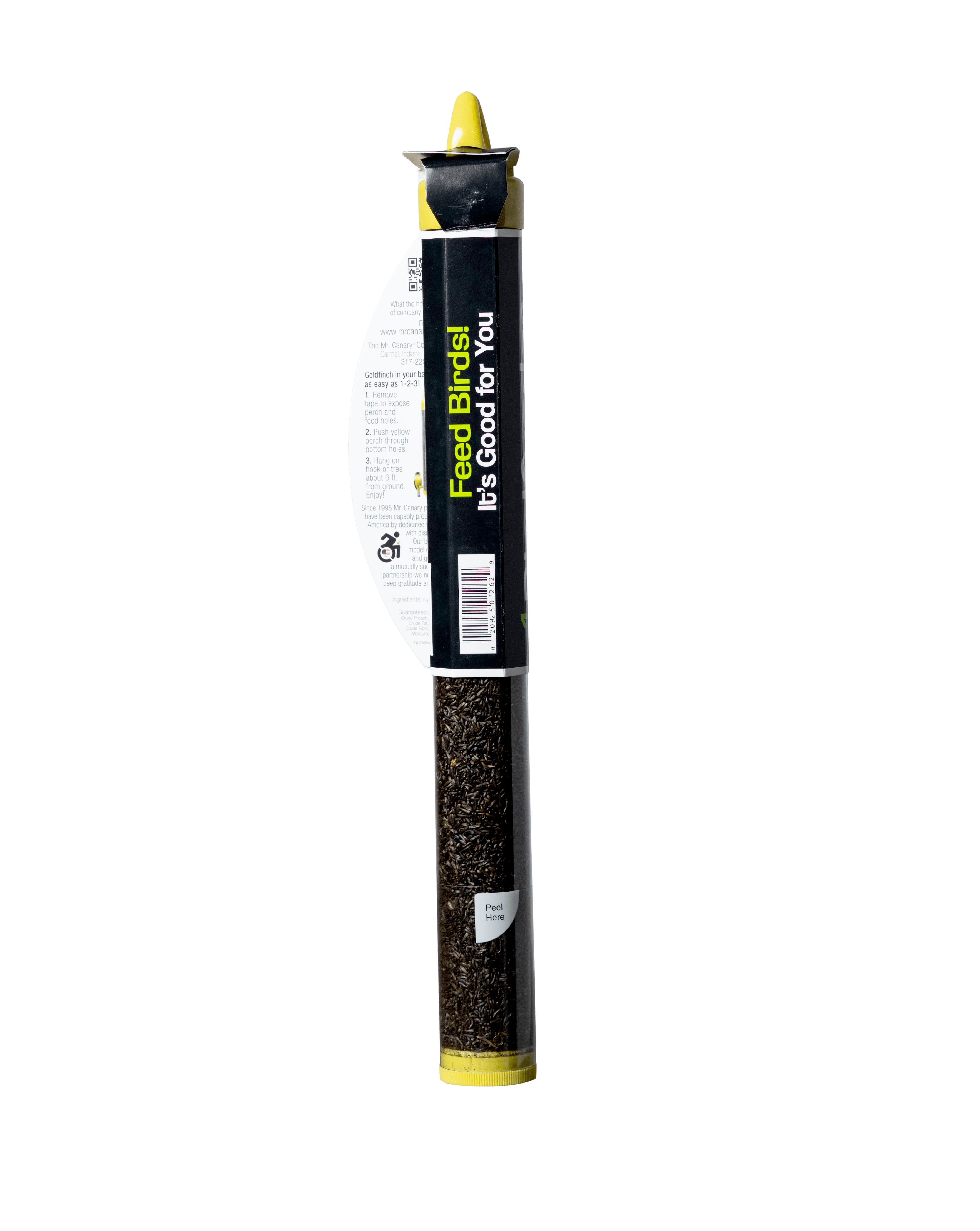 Mr. Canary Nyjer Finch Tube Feeder with 8oz Nyjer Seed