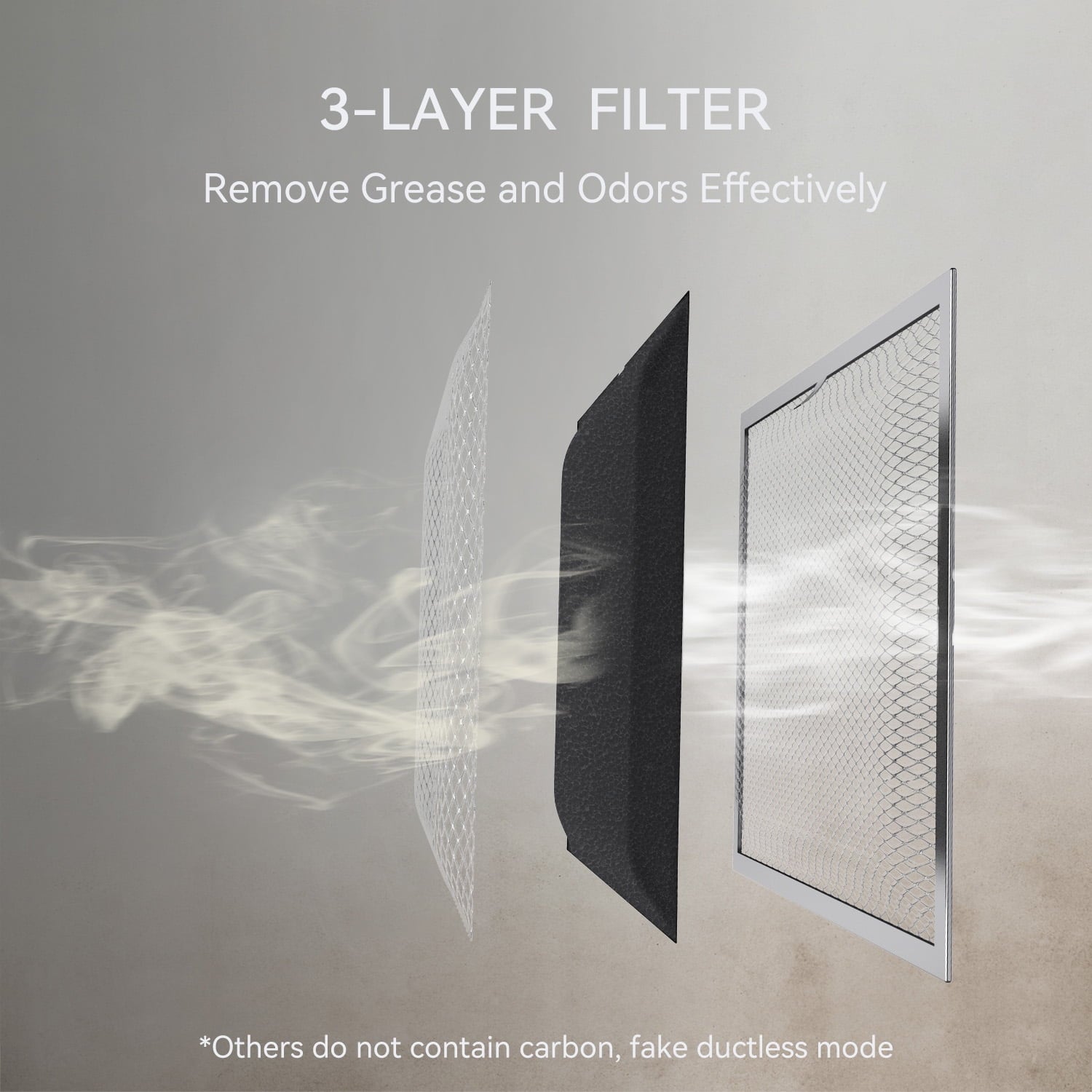 Hermitlux Range Hood 30 inch Under Cabinet, Stainless Steel Vent Hood with LED Light, HMX-USF39A76-AC