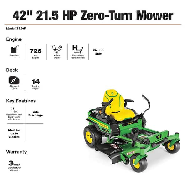 Z320R 42 in. 21.5 HP Dual Hydrostatic Gas V-Twin Zero-Turn Riding Mower