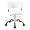 Impressions Willow 360 Swivel Vanity Chair with Adjustable Height for Office and Bedroom (White Lambs Wool)
