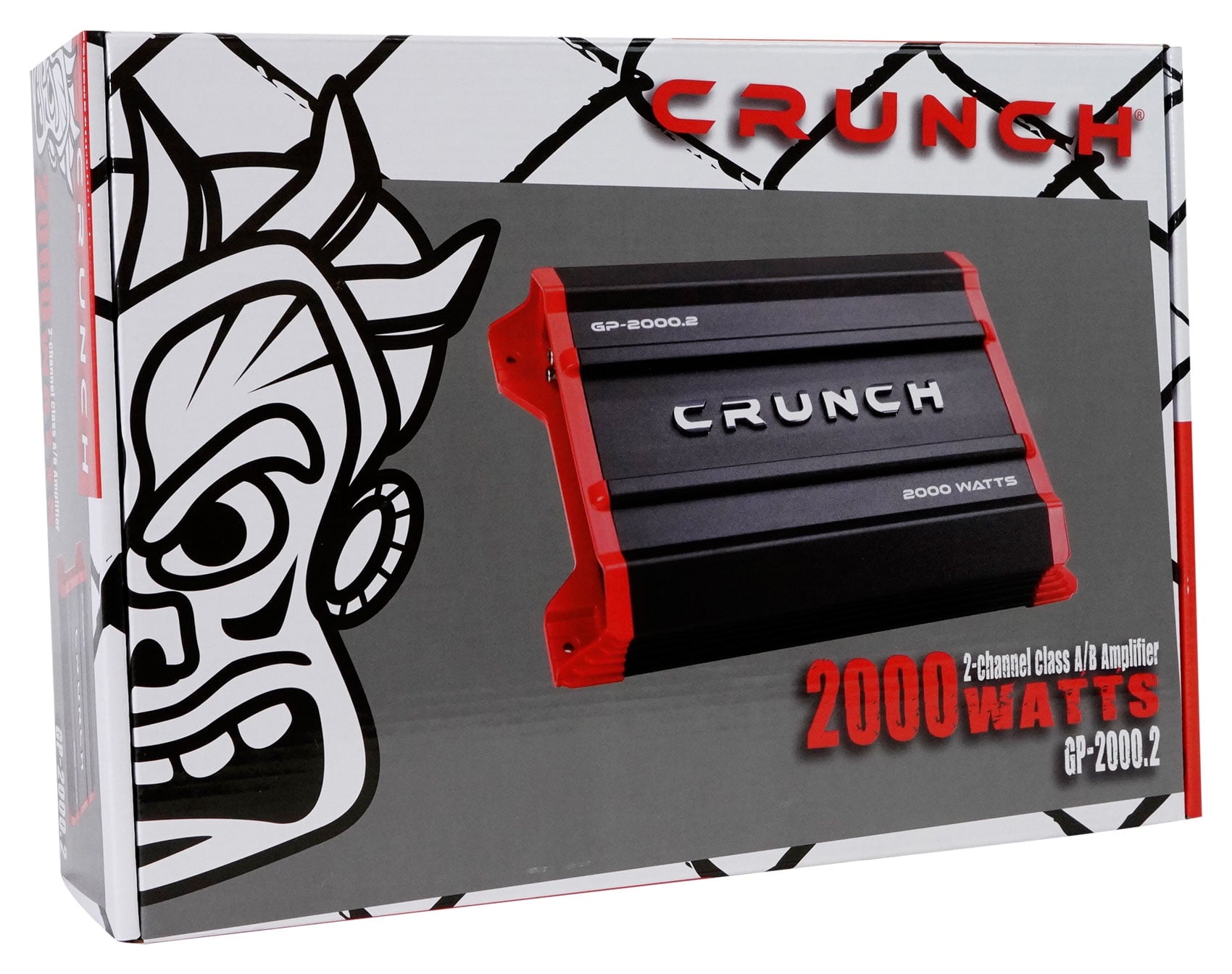 Crunch GP-2000.2 Ground Pounder 2000 Watt 2-Channel Amplifier Car Stereo Amp