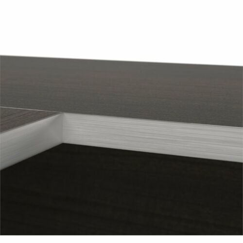 Bestar Ridgeley U-shaped Desk in Dark Chocolate