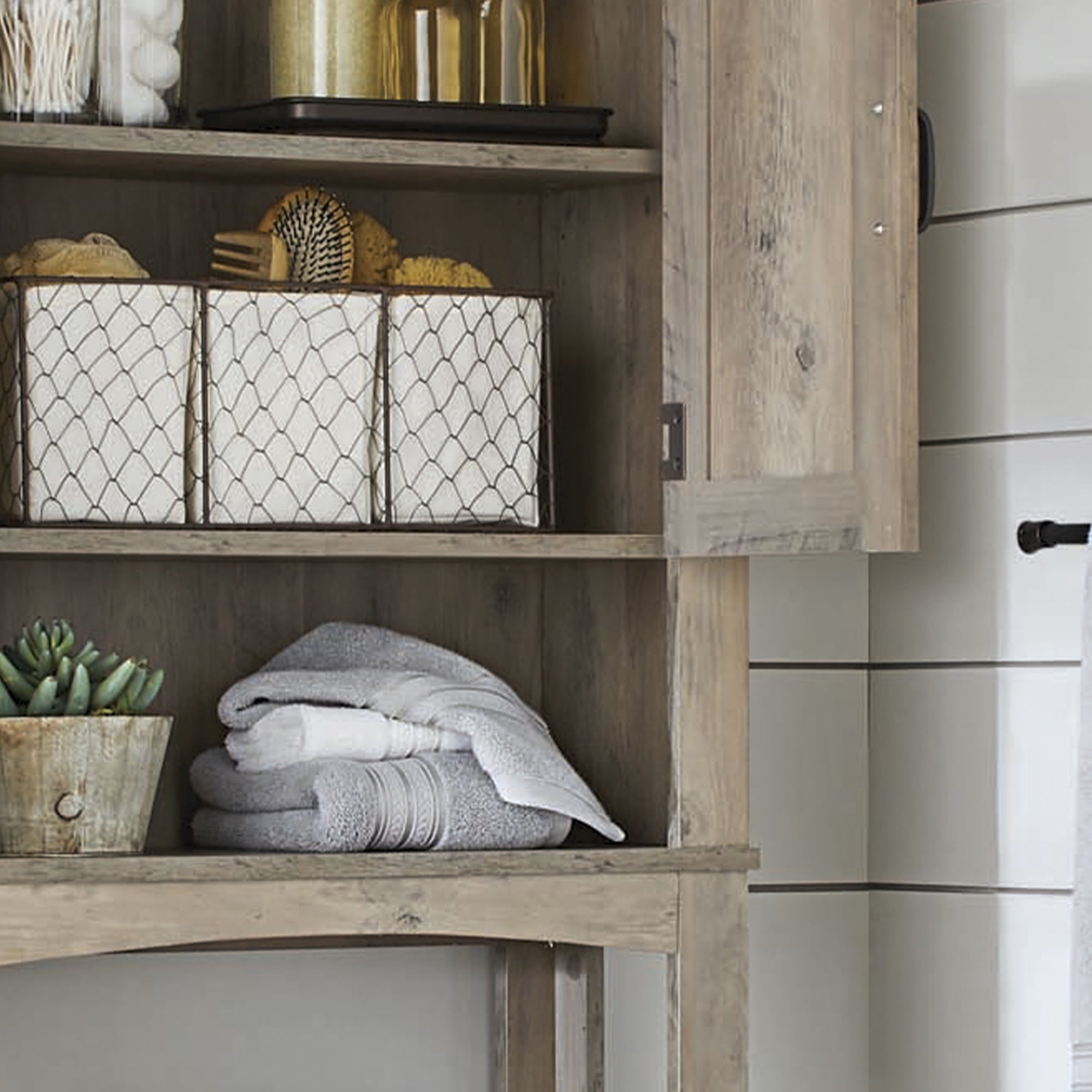 Better Homes & Gardens 26in. Over the Toilet Bathroom Space Saver Cabinet, Rustic Gray