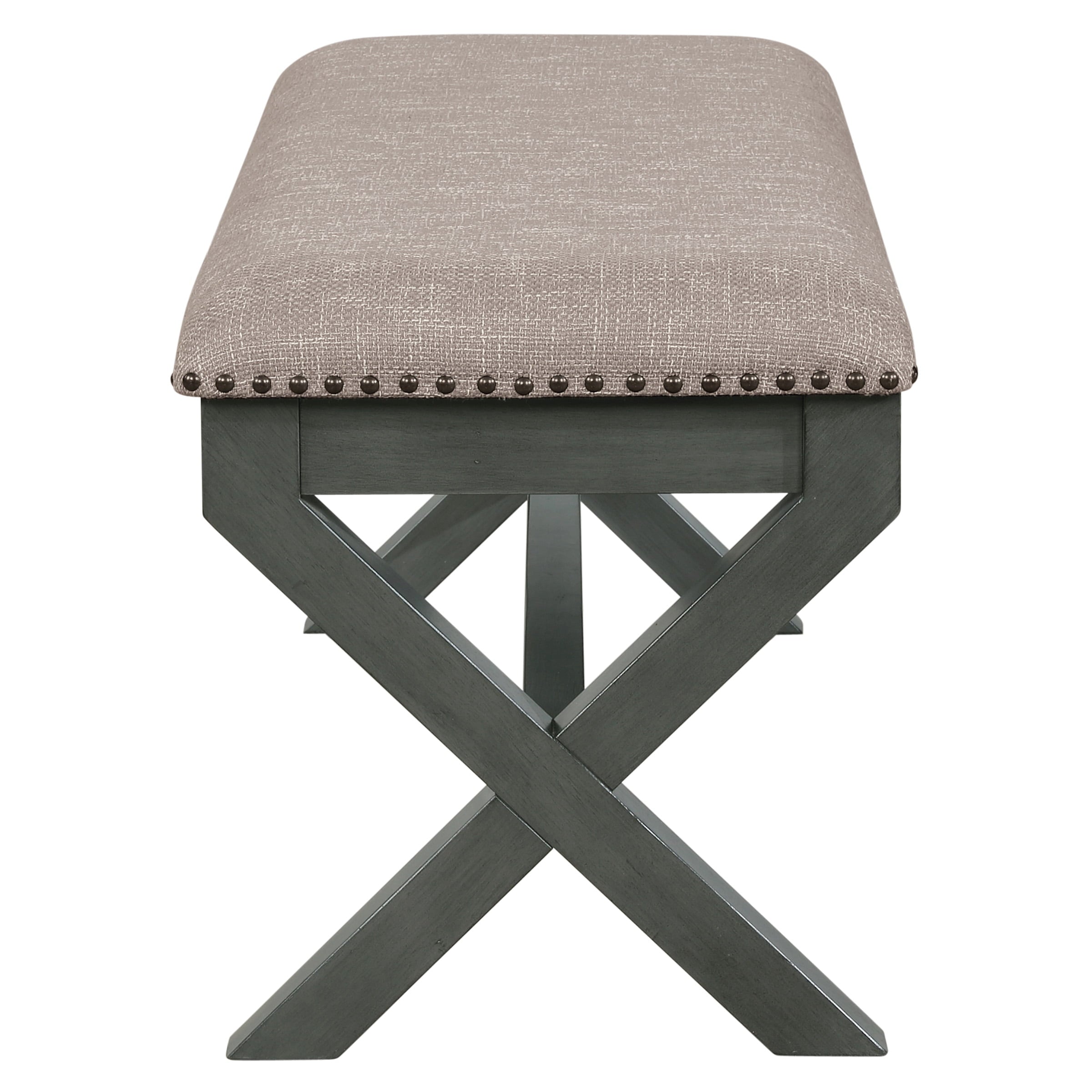 OSP Home Furnishings Monte Carlo Bench, Grey