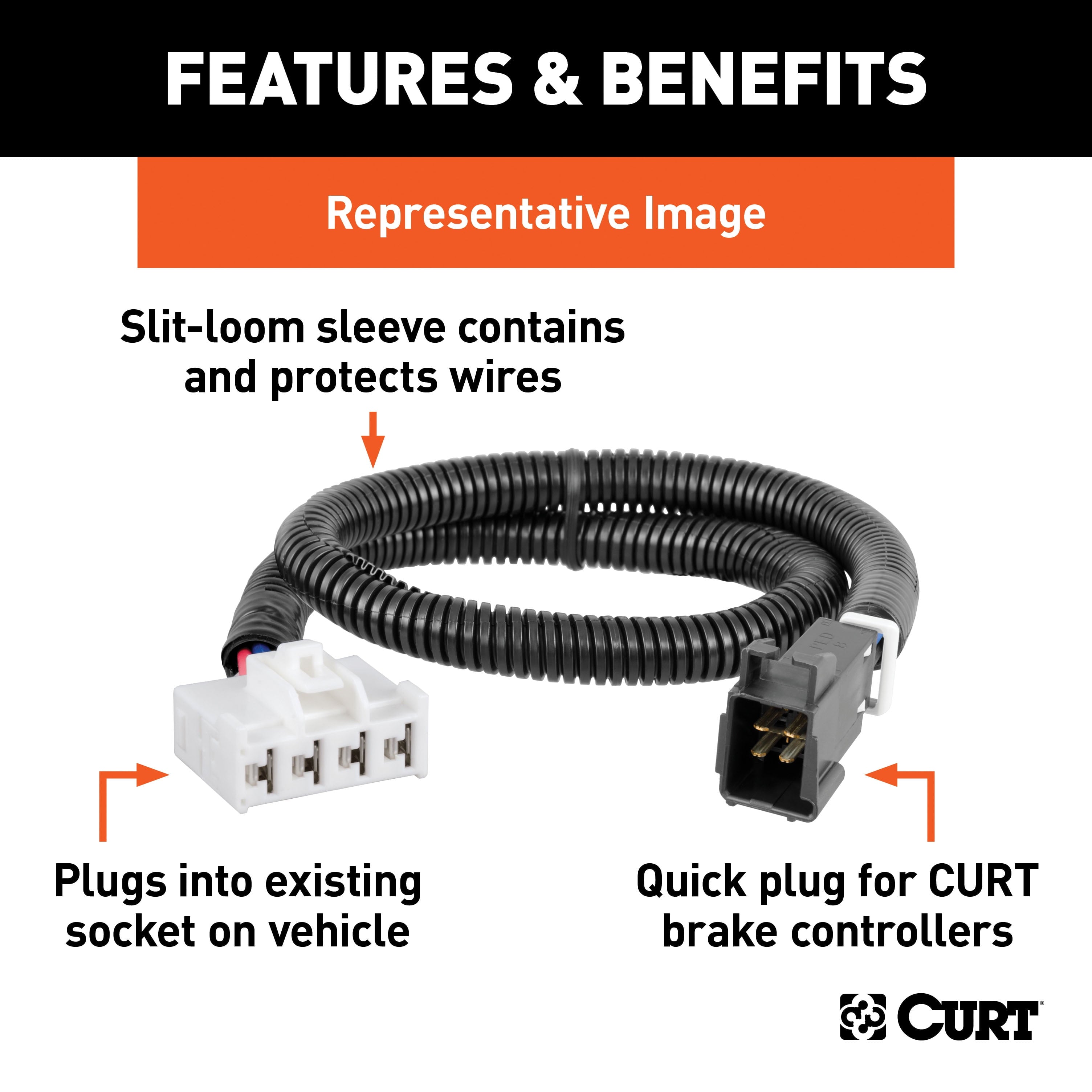 CURT 51456 Quick Plug Electric Trailer Brake Controller Wiring Harness, Select Toyota Tacoma, Tundra Fits select: 2019 TOYOTA TACOMA DOUBLE CAB/SR/SR5/TRD SPORT/TRD OFF ROAD/TRD PRO