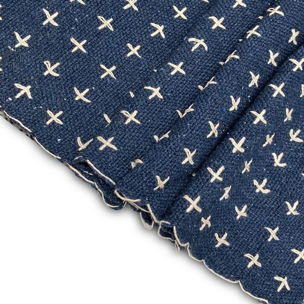 Melbourne Dot Navy Blue Cotton Blanket