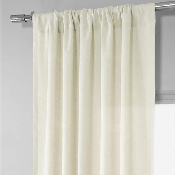 Antique Lace Solid Rod Pocket Light Filtering Curtain - 50 in. W x 96 in. L (1 Panel)
