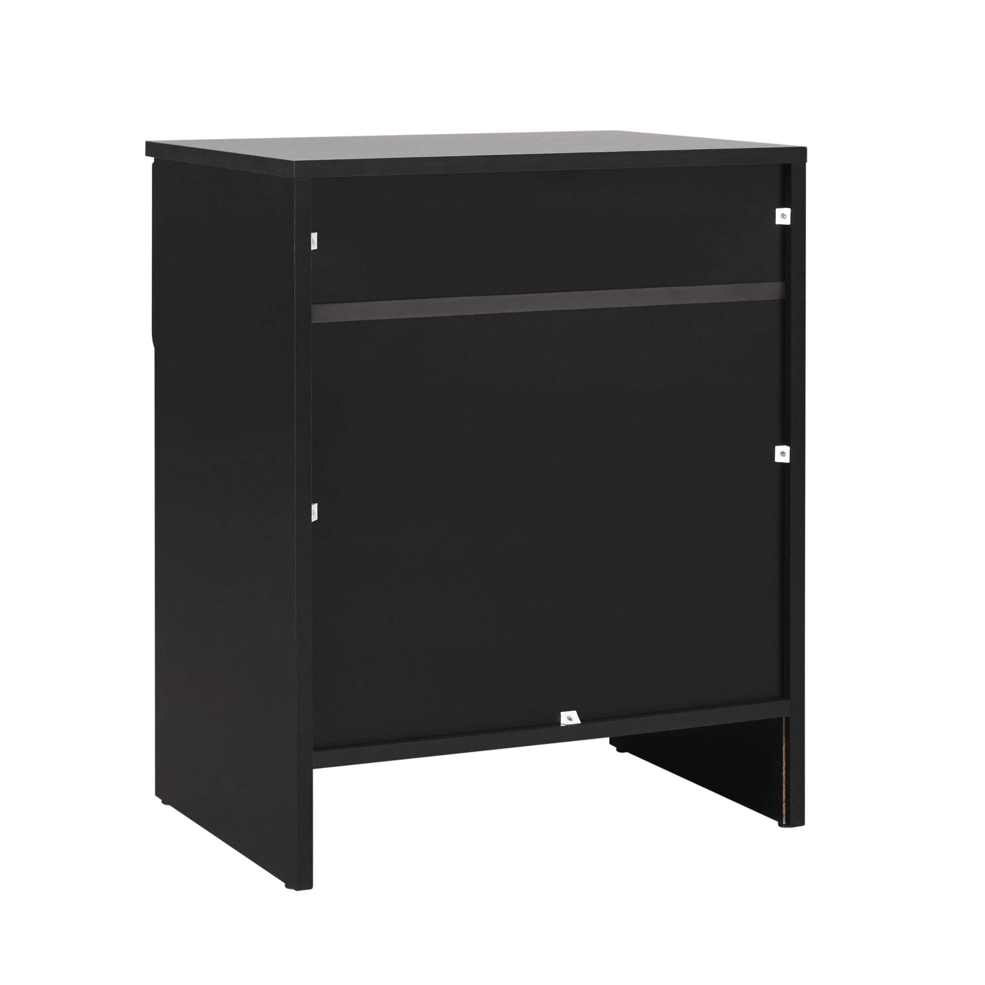 Walker Edison Modern Scandi 1-Drawer Nightstand, Black