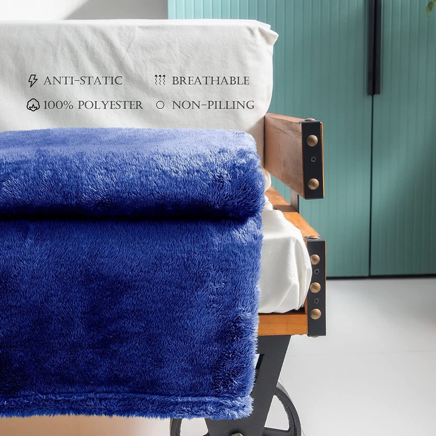 Exclusivo Mezcla Plush Fuzzy Large Fleece Throw Blanket ( 50