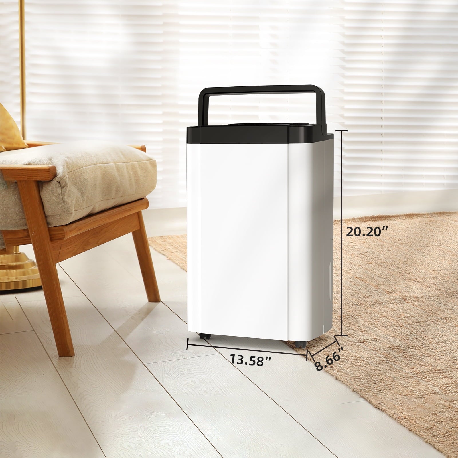 Rocyis 70 Pint 4,500 sq. ft. Dehumidifier for Home, Humidity with Auto Shut off, Auto Drain or Manual Drainage, 0.8 gal Water Tank Capacity for Basements, Bedroom, Bathroom